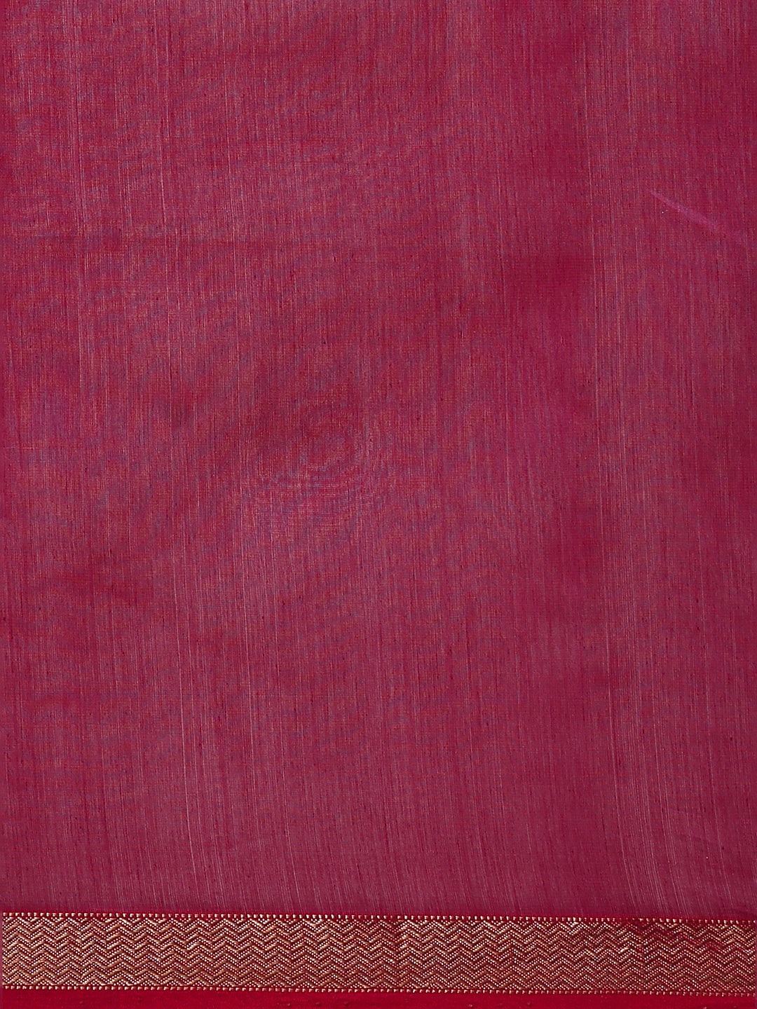 Rani Pink Maheshwari Saree with golden zari
