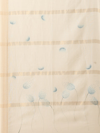 Hand Painted Maheshwari Saree