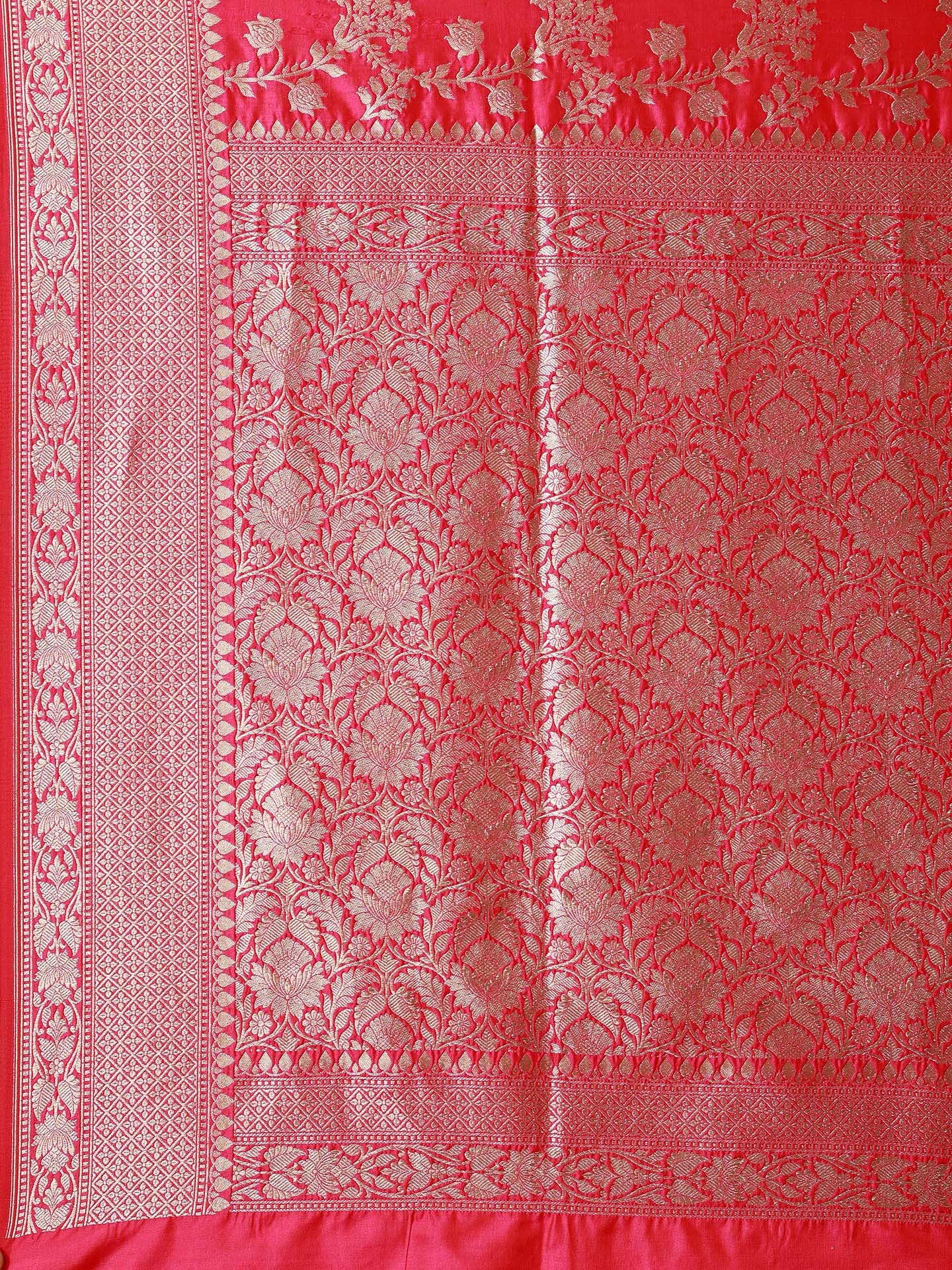 Rani Pink Katan Silk Banarasi Saree
