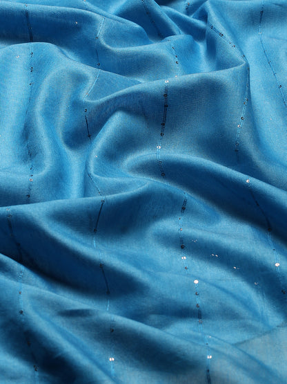 Blue Muga Cotton Saree
