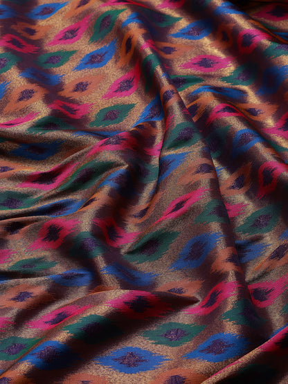 Multi-Colored Katan Silk Rangkat Saree