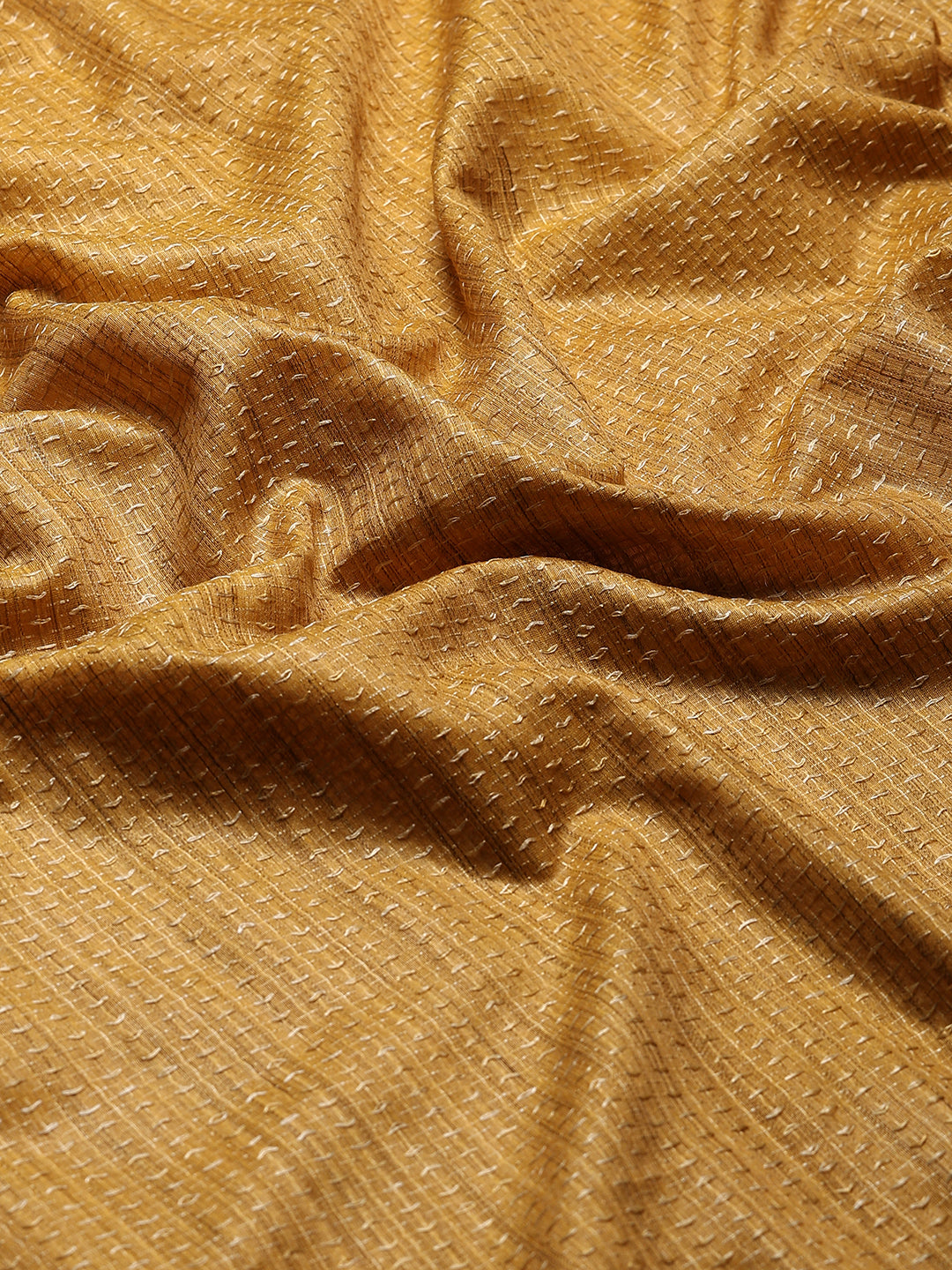 Phalechar Musturd Silk with Needle Art