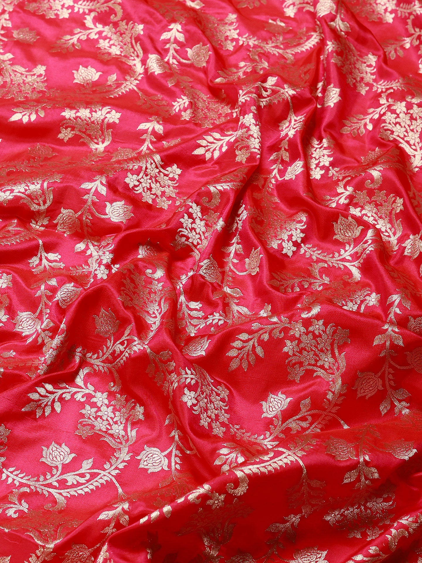 Rani Pink Katan Silk Banarasi Saree