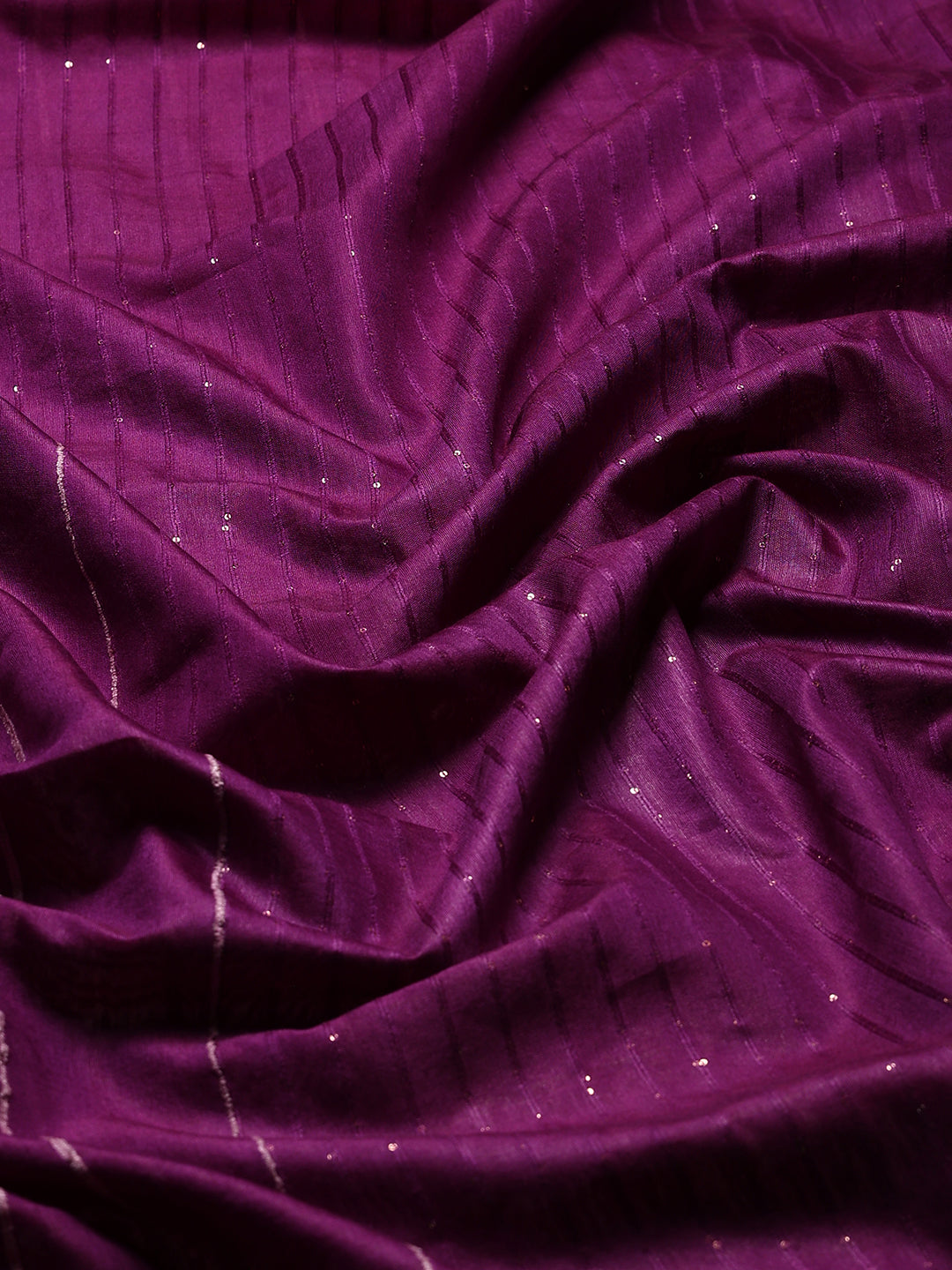 Purple Kosa Silk Saree with zari interlacing