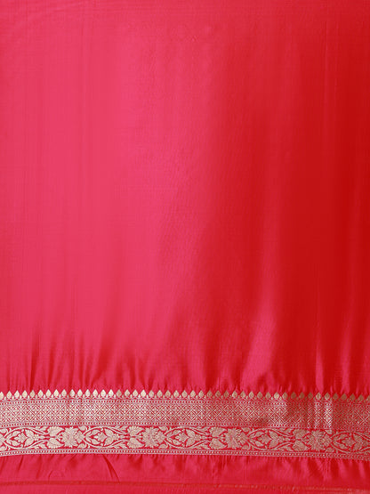 Rani Pink Katan Silk Banarasi Saree