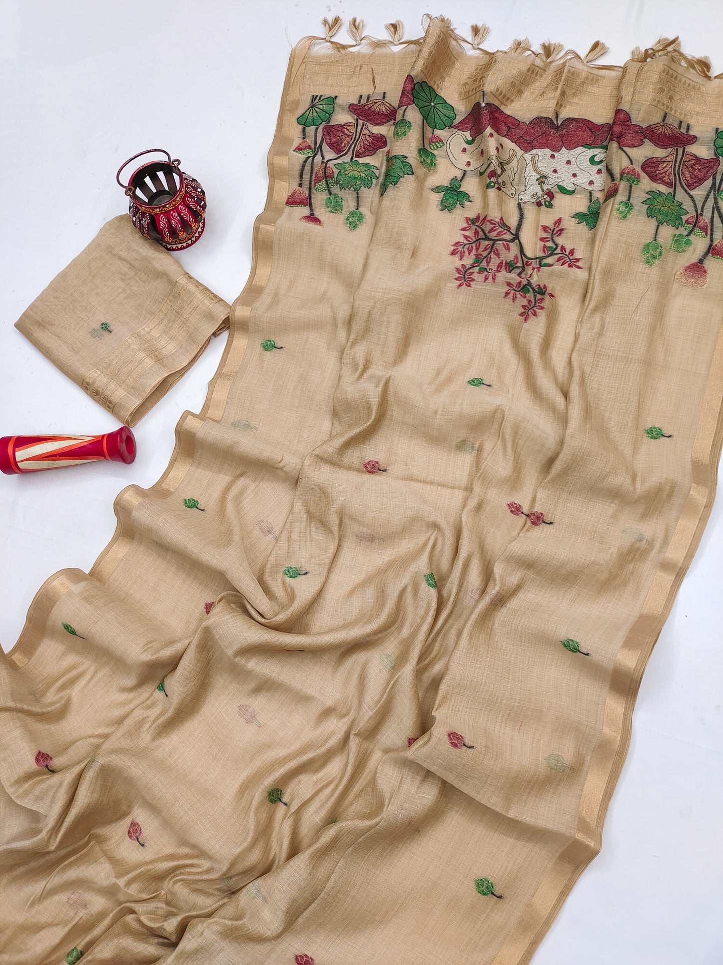Muga Cotton Saree