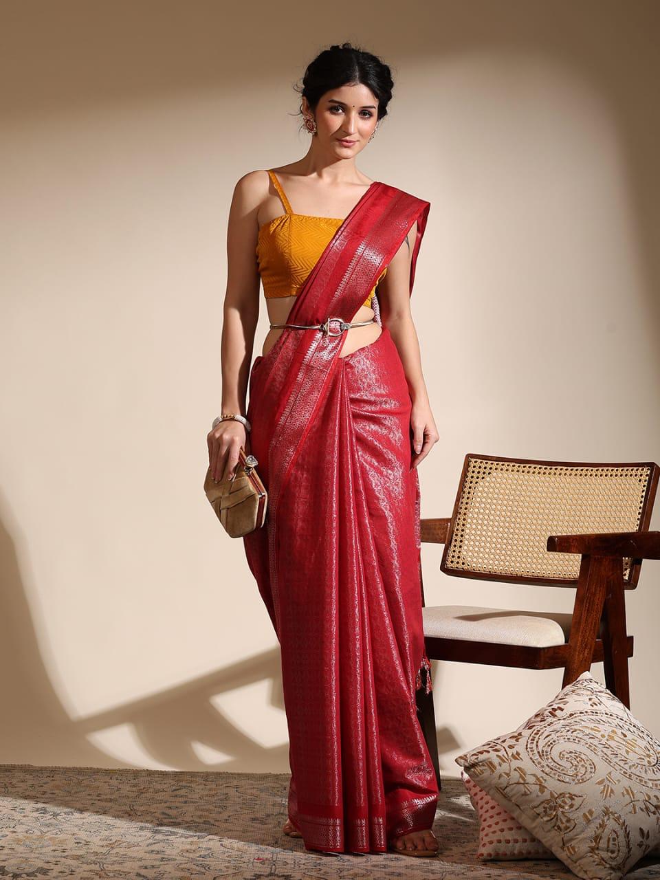 Phalechar silk with water zari
