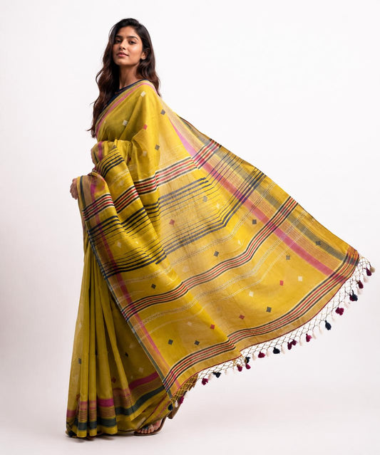 Cotton Saree with Bhujodi work