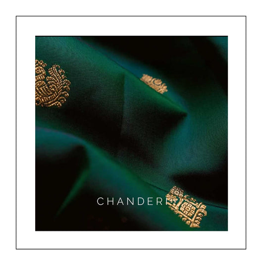 Chanderi Saree with floral motifs