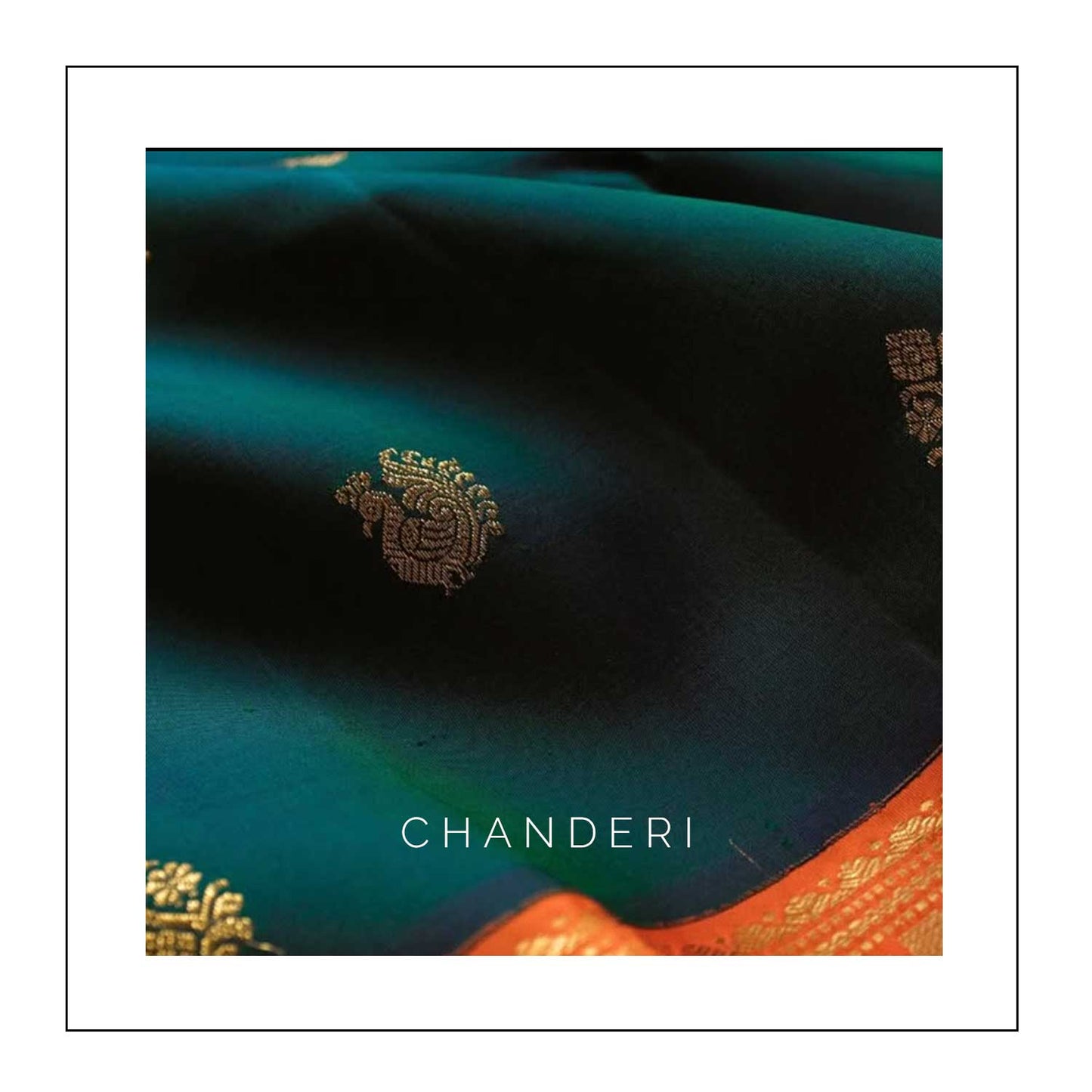 Chanderi Saree with floral motifs
