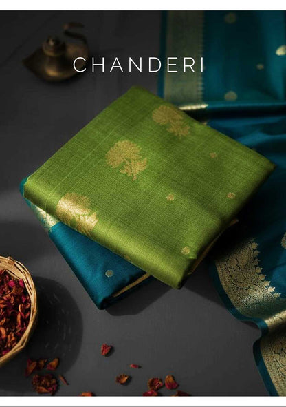 Chanderi Saree with floral motifs